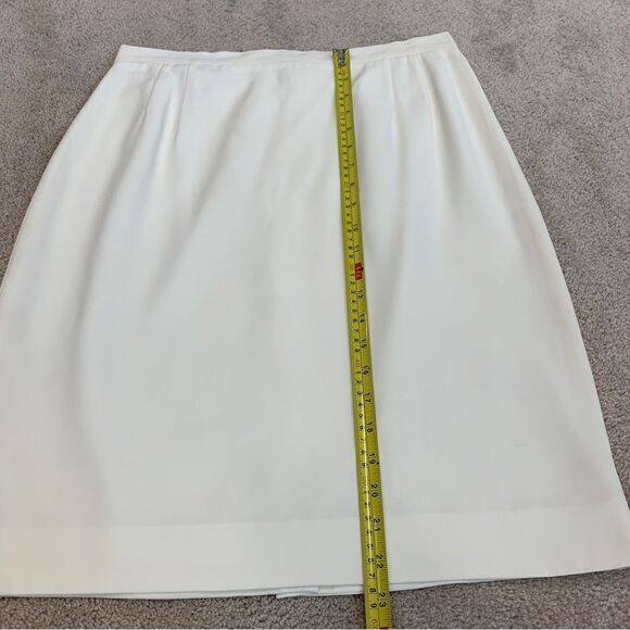 VALENTINO light cream ivory white vintage pencil skirt Sz 48 - Picture 10 of 12